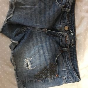 Aeropostale midi shorts with stud detail